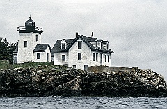 Weathered Indian Island Light - Gritty Look